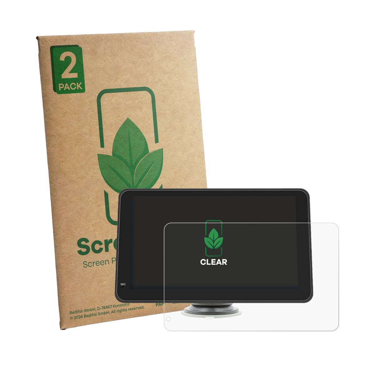 2 Stuks Screenprotector voor geekmaxi SD7293A 7" - Hoogwaardige Beschermfolie transparant