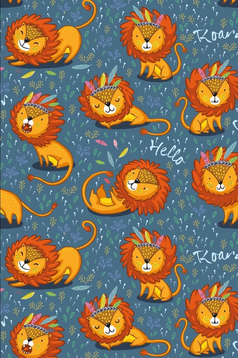 Löwe Cover Design / 120 Seiten / Kariert / DIN A5 + (15,24 x 22,86 cm) / Soft Cover / Perfekte Geschenkidee für alle die Raubkatzen lieben