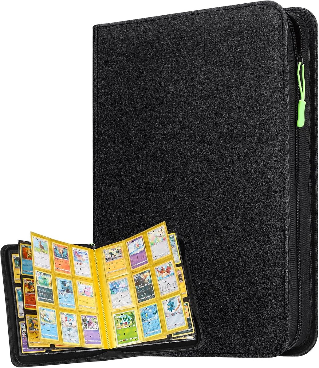 Trading Card Binder met Rits, 24 Bladen 432 Vakken Kaartenalbum met 2
