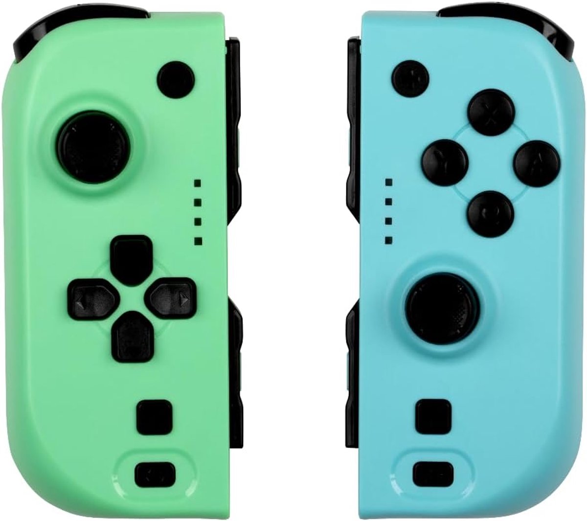 Joypads Controller-paar voor Nintendo Switch en Switch OLED - 8 uur batterijduur - trillingsfunctie - groen en blauw