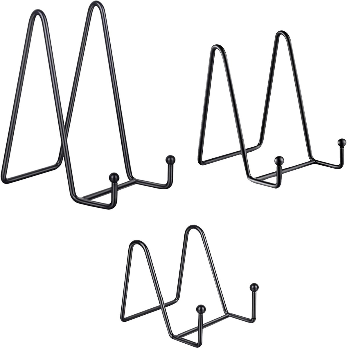Set van 3 plaatstandaards voor weergave van 3/4,5/6 inch, metalen