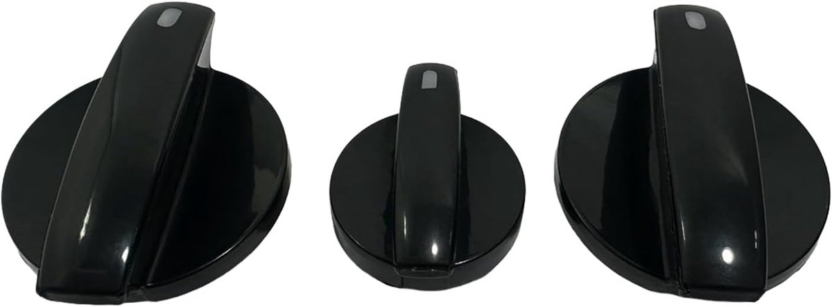 Bedienknoppen voor airconditioning Draaiknoppen Draaiknoppen Geblaasregelaars Bedienelementen Set Zwart Compatibel met VW Transporter V T5 (2003-2009) 7H0819045D 7H5820045E 7H0819045F Vervangend