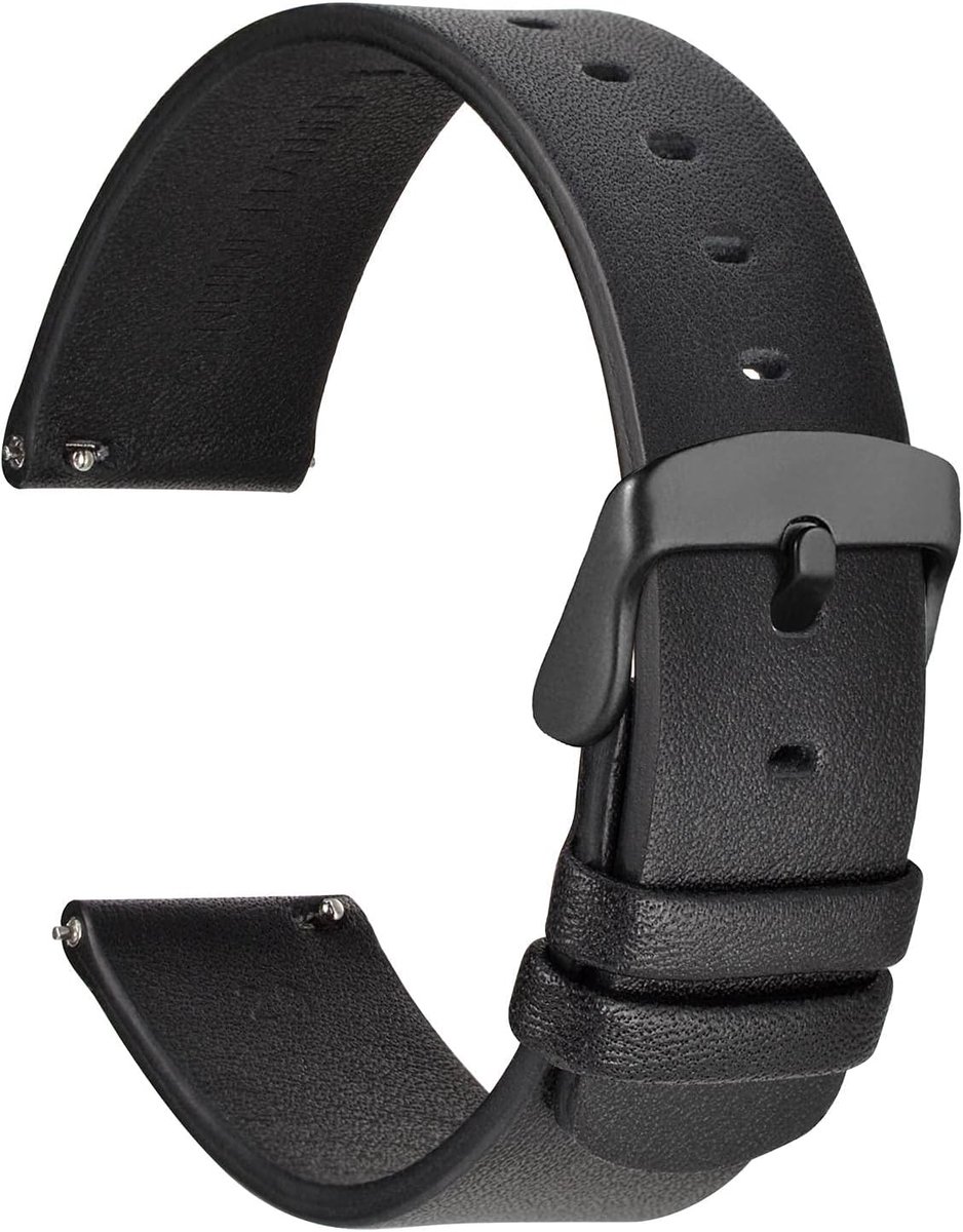 Dunne platte horlogebandjes voor smartwatch, grain leer
