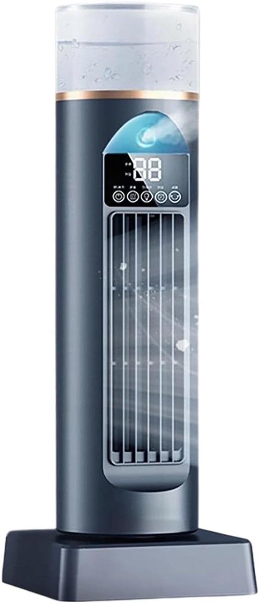 Torenventilator - Ventilator Slaapkamer - Kamertemperatuur Regelen - Stil Geluidsonder 36dB - 12x34.5cm - Zwart