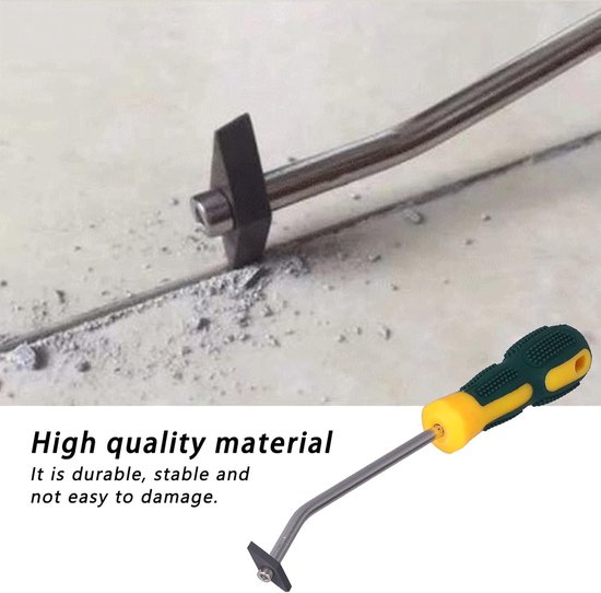 Voegenverwijderaar Gereedschap - Voegenreiniger Handmatig - Tegels Schoonmaken - Ergonomisch Handvat - 26 x 8 x 4 cm - Grijs — afbeelding 3
