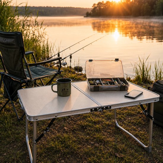 Inklapbare Campingtafel 61 x 41 cm - Aluminium Klaptafel - Lichtgewicht & Draagbaar - Picknicktafel voor Camping, Vissen en Outdoor — afbeelding 5
