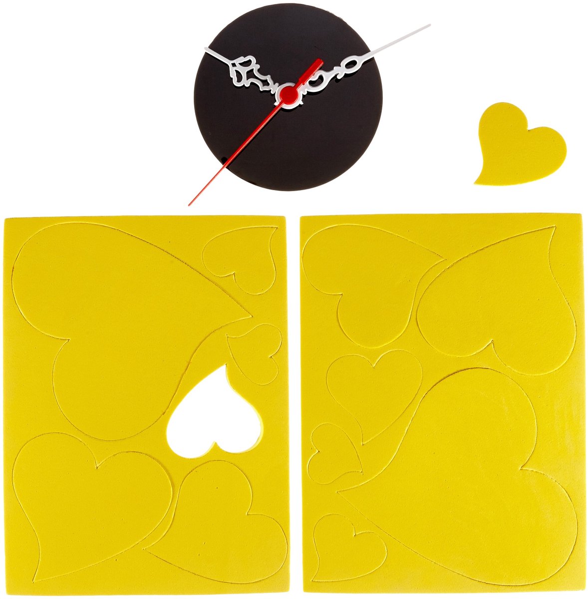 Omgoods - Kleurrijke Wandklok van Vinyl - Decoratieve Rond 37 x 36 cm