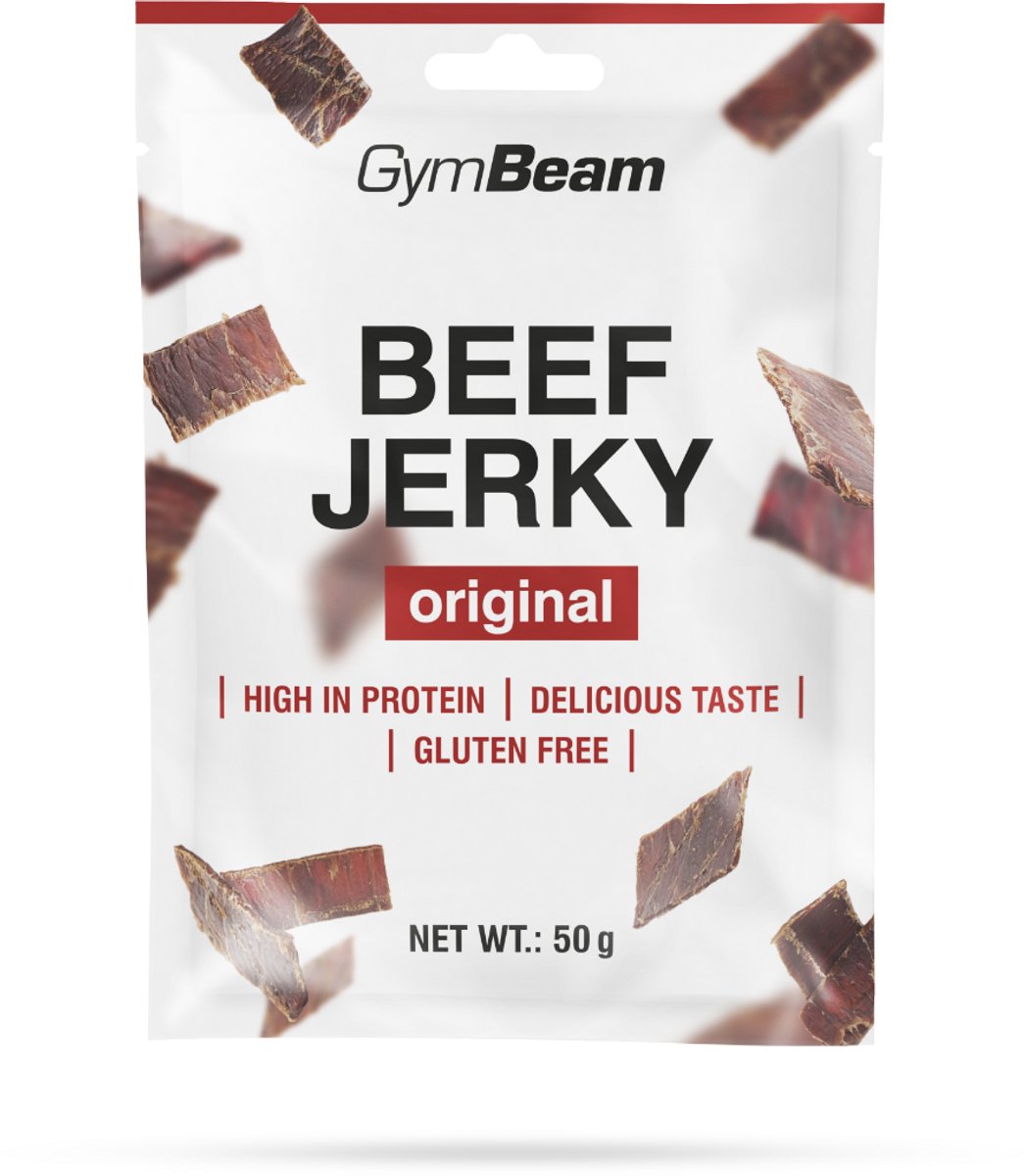 GymBeam Rundvlees Jerky 20 x 50 g barbecue