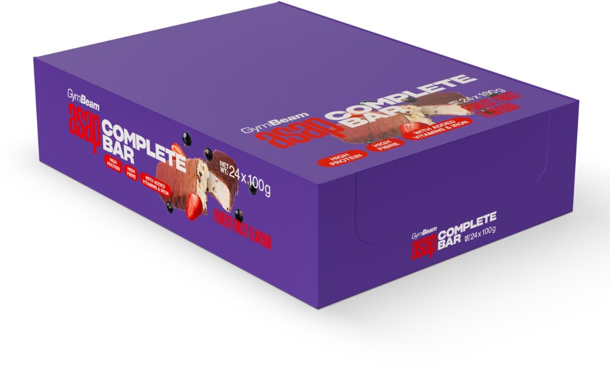 GymBeam ASAP Complete Bar 24 x 100 g bosvruchten