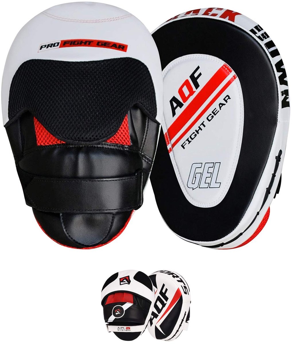 Omgoods - Focus Pads voor Bokstraining - Gebogen Lederen Ponsen voor Kickboksen
