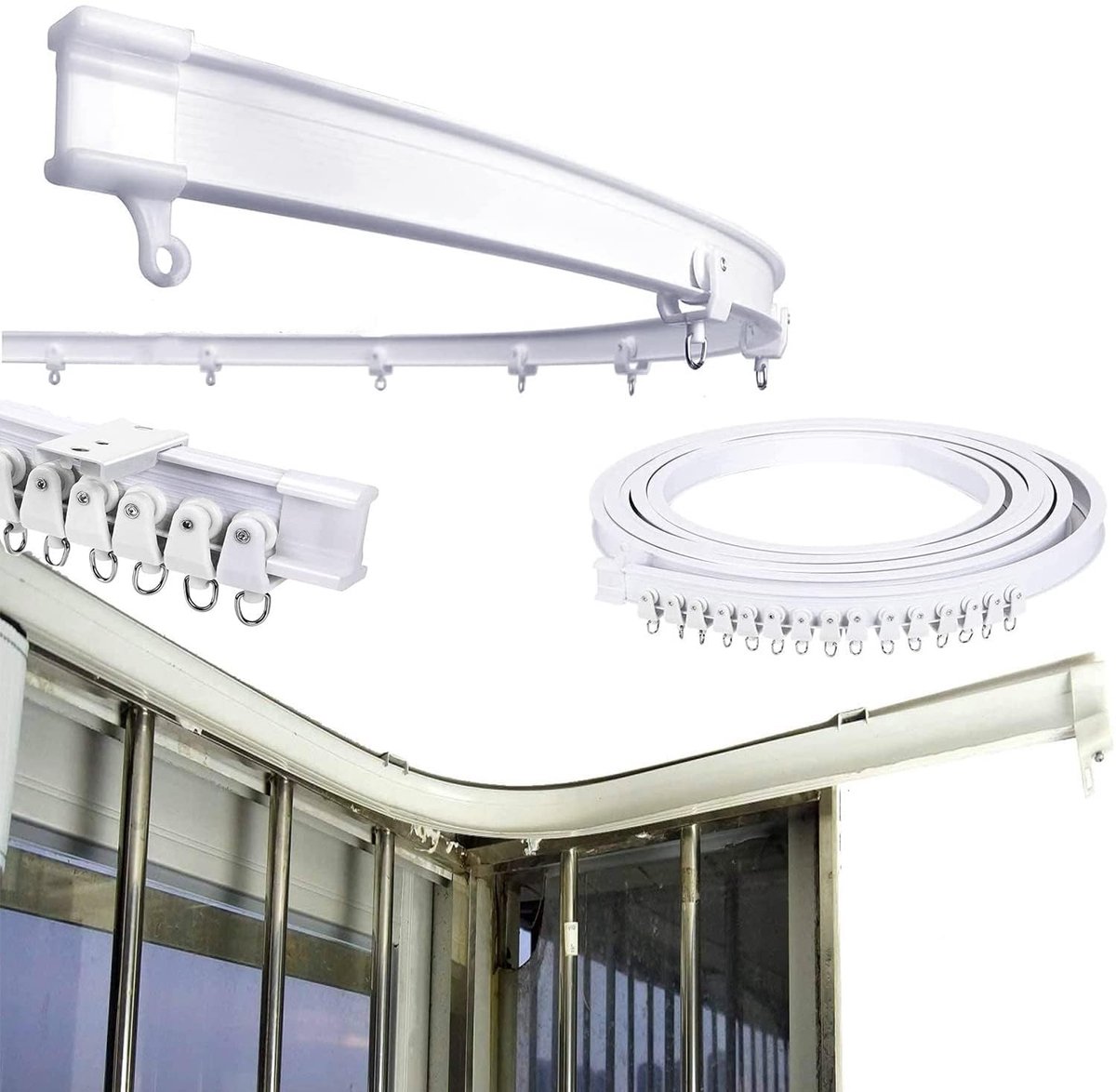 Omgoods - SuperMore Flexibele Gordijnrails - Buigbaar - 3/5 Meter