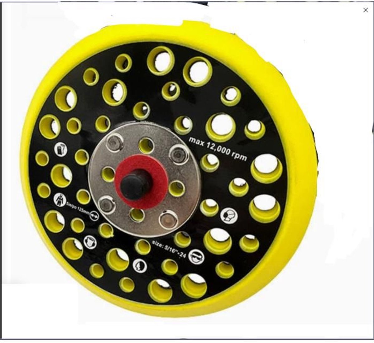 LISM-Schuurpad 150 mm, 52 gaten, Geschikt voor Mirka CEROS DEROS, 5/16 draad
