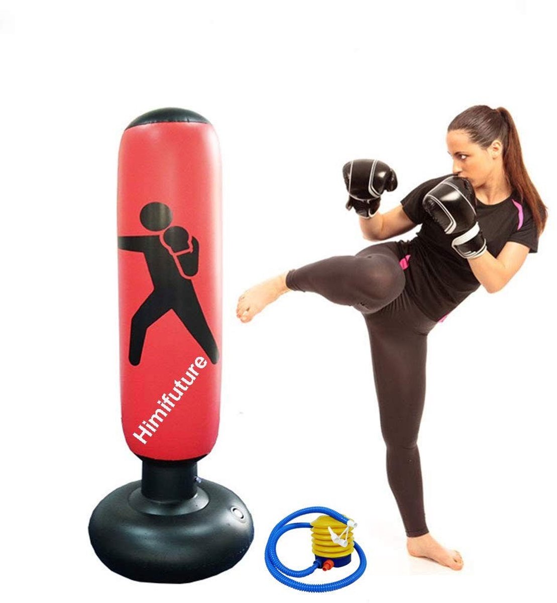 Omgoods - 160 cm Inflatable Bokszak voor Fitness met Gratis Voetpomp