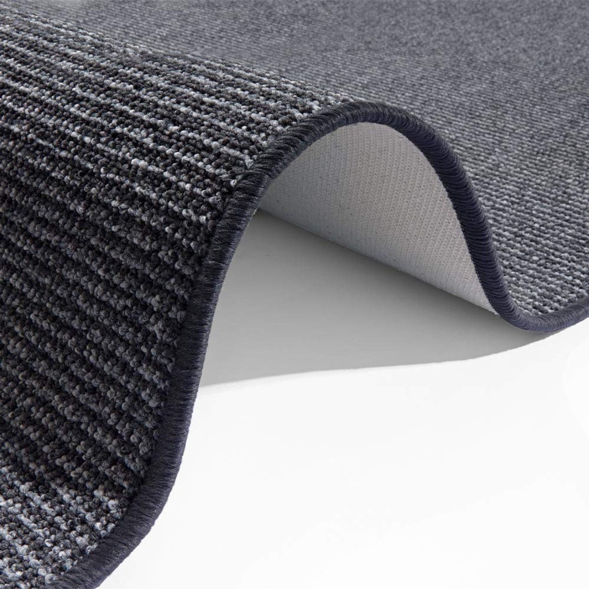 Omgoods - BT Tapijt Bouclé Loper - Niet-slip Keuken- en Hal Tapijt in Anthraciet, 67 x 400 cm