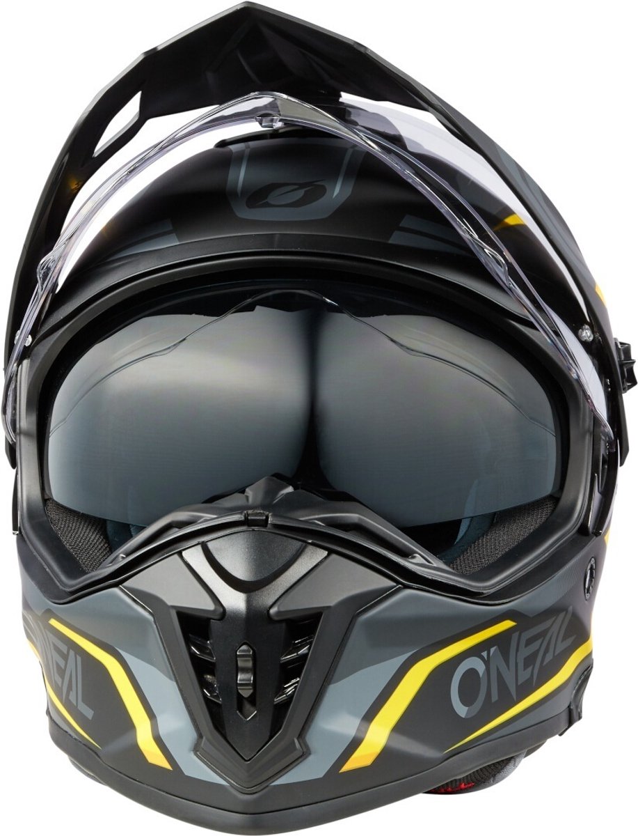 O'NEAL A-SRS Spike Mat Zwart Grijs Geel Adventure Integraalhelm - Helm