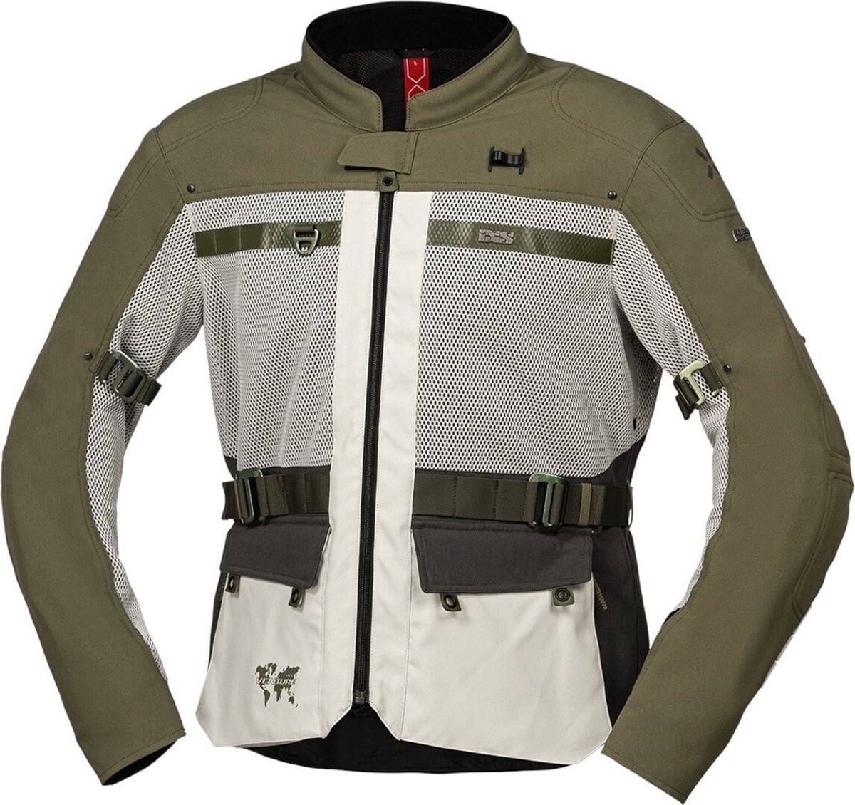 IXS Venture-BigAir 1.0 Olijfgroen Textiele Motorjas - Jas