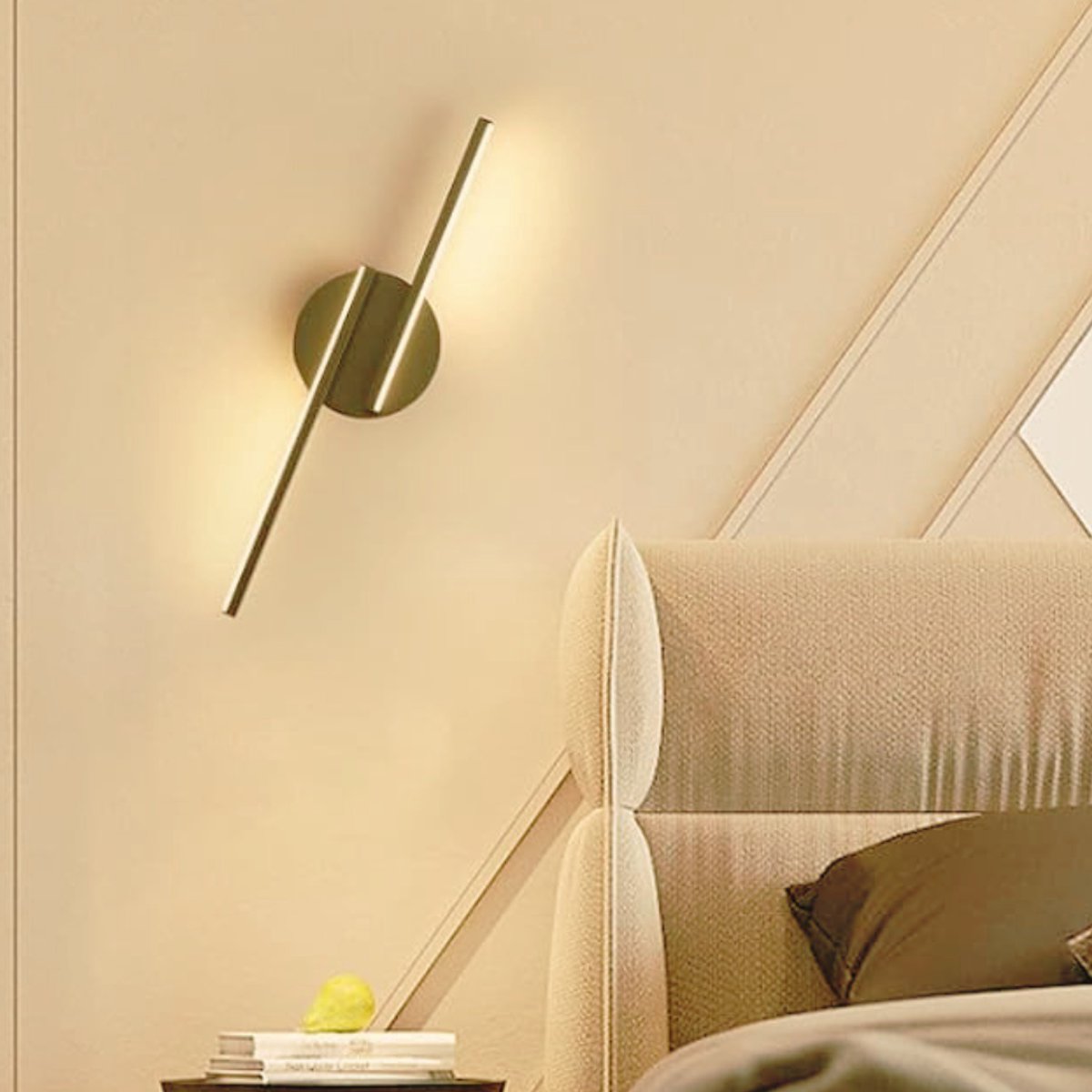 ApexArte® Wandlamp Binnen met Snoer - Wandlamp met Stekker voor Binnen - met Dimbare Schakelaar