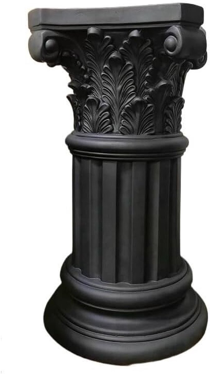 Romeinse Zuil - Griekse Pilaar Voetstuk - Decoratie Plaatsen - Voor Binnen Buiten - Niet Gespecificeerd - Zwart