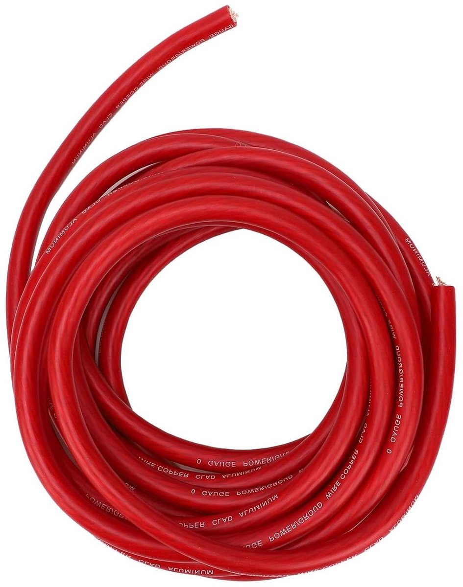 Automotive Draad - Stroomkabel - Audio Installatie - Hoge Geleidbaarheid - 7.62m - Rood