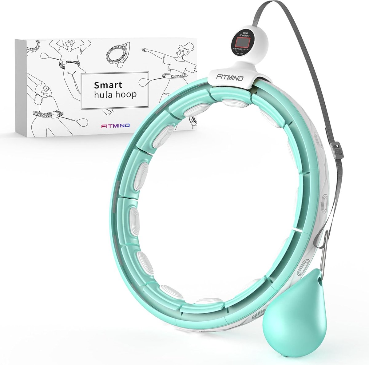 FITMIND Smart gewogen hoelahoepels-cyaan - ShopVlot