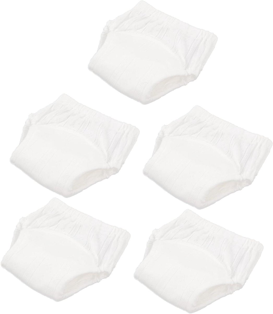 Oefenbroekjes Baby - Potty Training - Zindelijkheidstraining - Wasbaar Katoen - 5 stuks - Wit