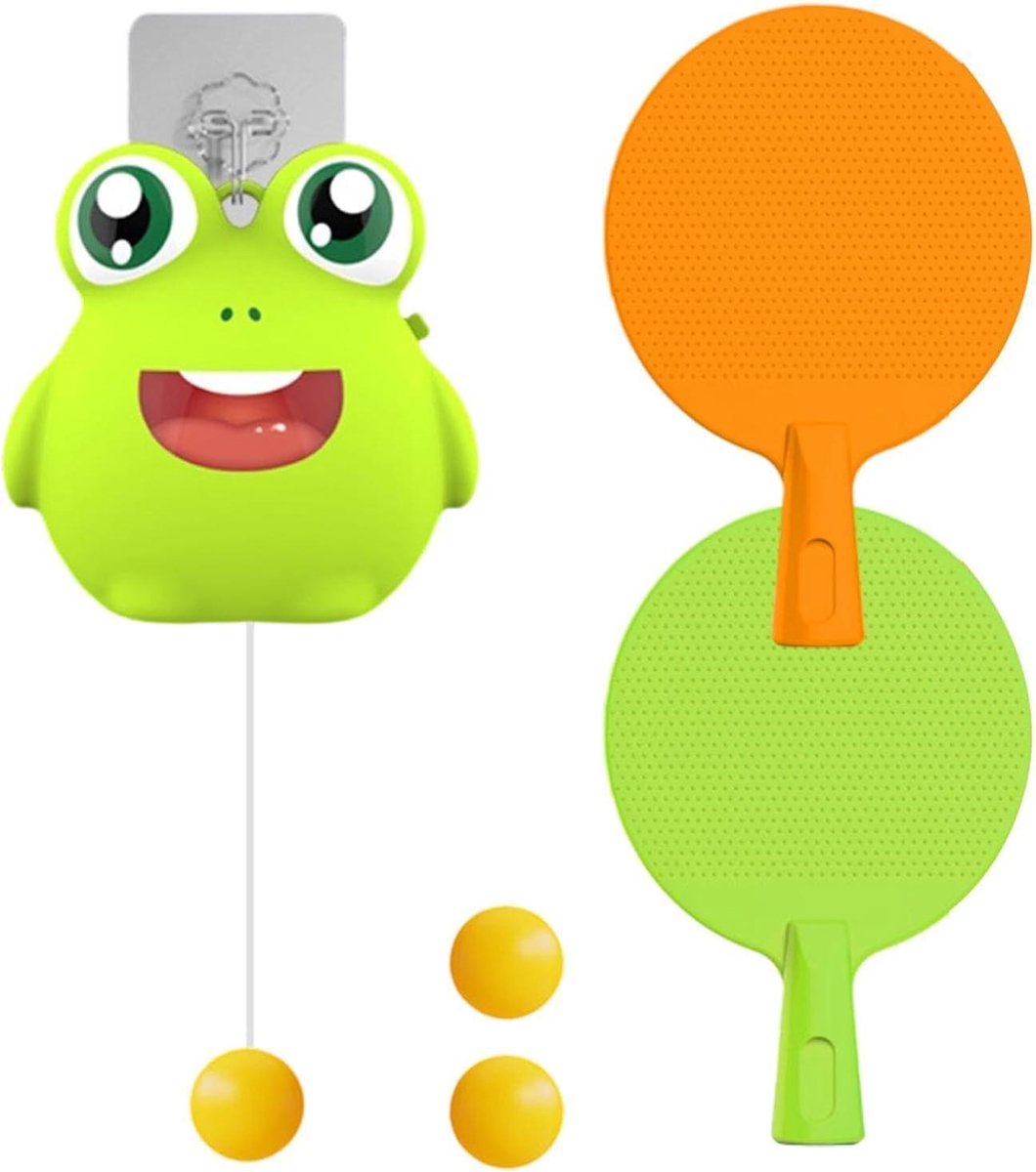 Hangende Pong Trainer - Deurracket Tafeltennis - Hand-Oog Coördinatie Trainen - Verstelbare Kabel - 18.2 x 12.6 x 8.4 cm