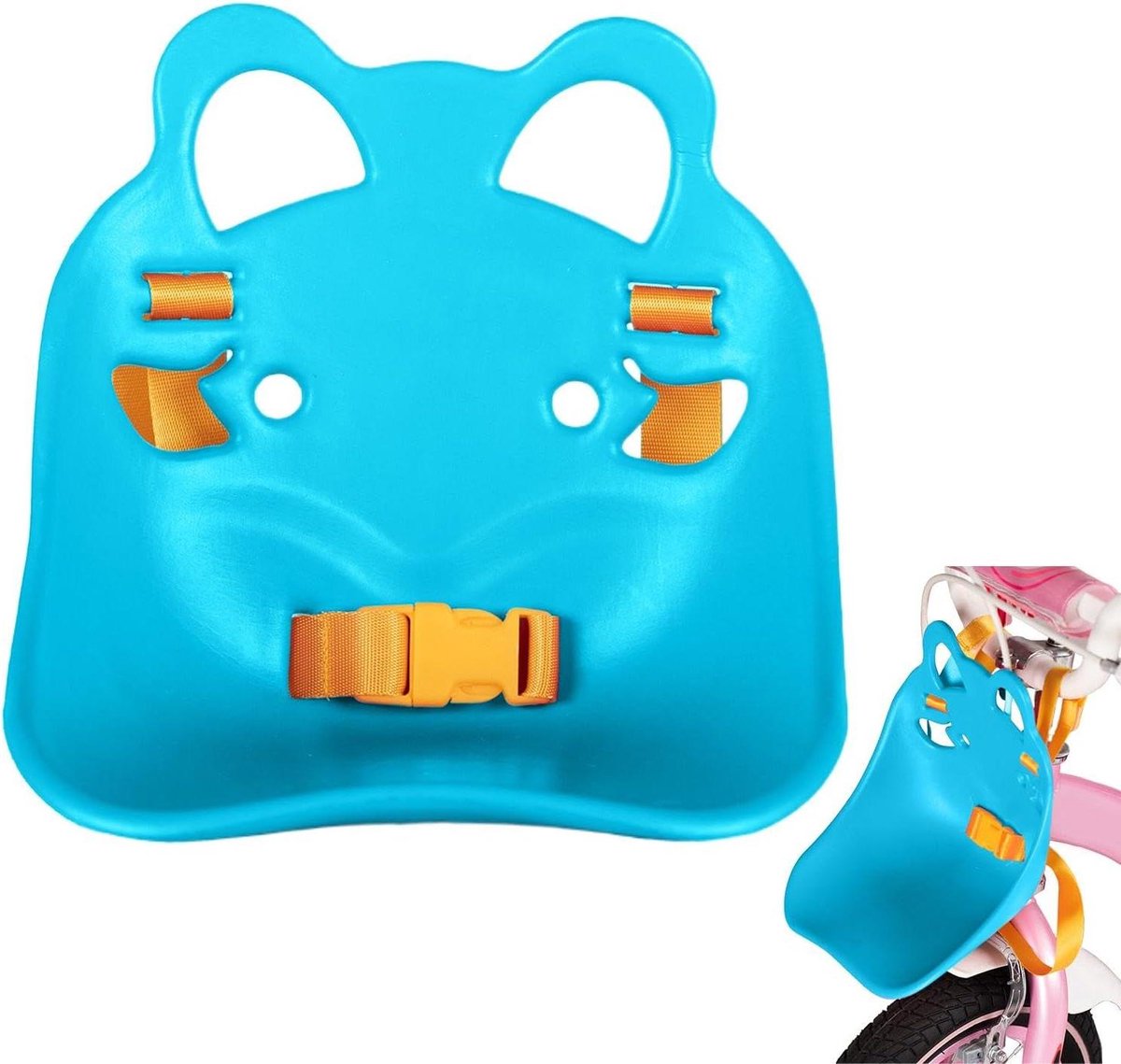 Poppenzitje Fiets - Poppendrager Kinderfiets - Poppen Vervoeren - Eenvoudige Montage - 19 cm Hoog - Blauw