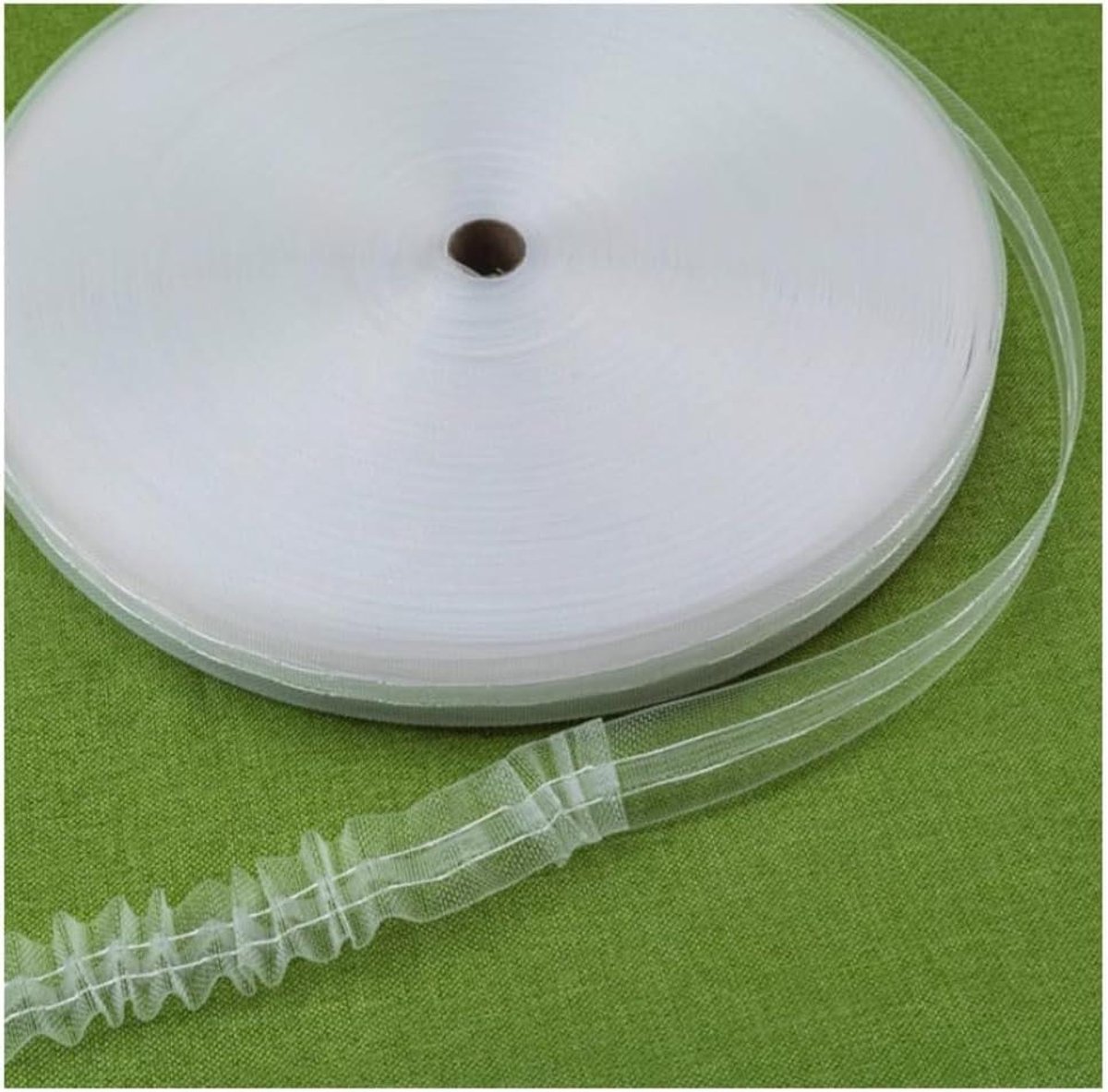 Gordijnband - Plooiband Lusband - Gordijnen Maken - Transparant Nylon - 50 m x 25 cm - Transparant
