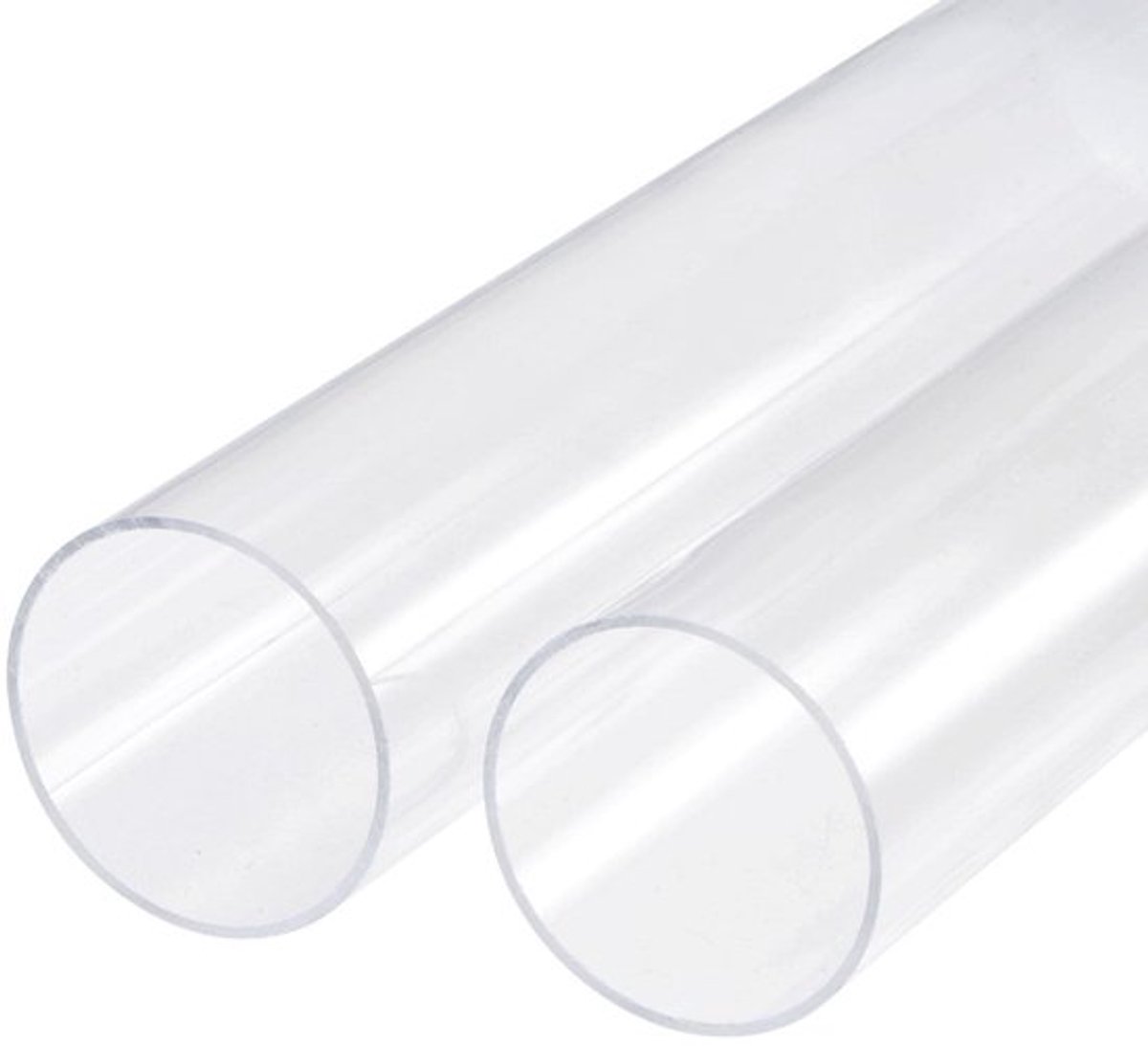 2 stukken Acryl Pijp Clear Stijve Ronde Buis 56mm ID 60mm OD 305mm voor Lampen en Lantaarns. Waterkoeling Systeem