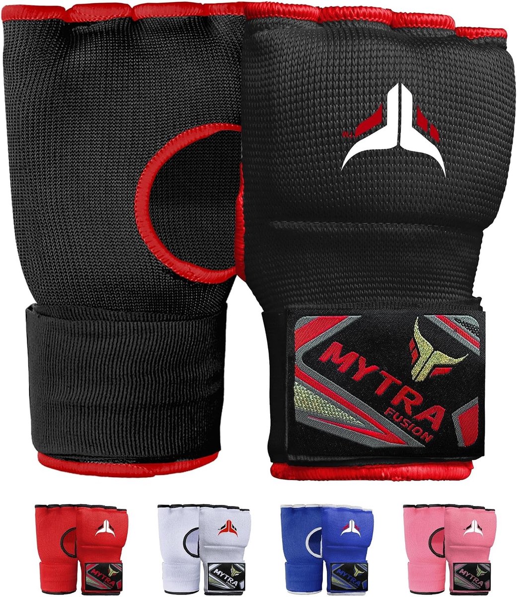 SnelShoppen - Kinderen Hybrid Bokshandschoenen Gel Gevuld - Padded Handwraps voor Boksen, MMA, Muay Thai - Comfortabele Pasvorm, Polyester Spandex - I