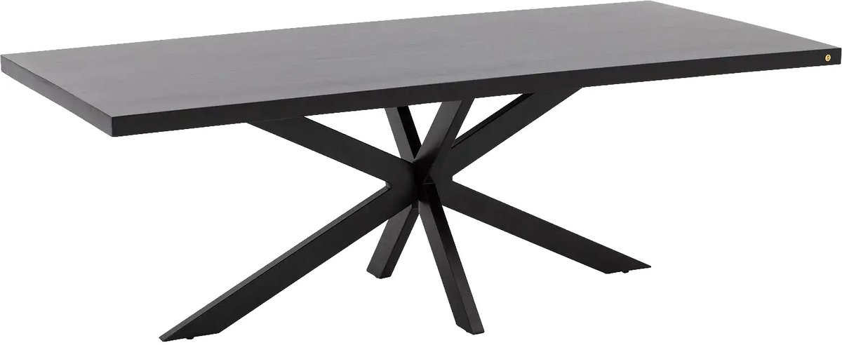 Goossens Eettafel Lecca - 180 x 76 x 90 - mango - zwart - rechthoekig mango zwart gelakt