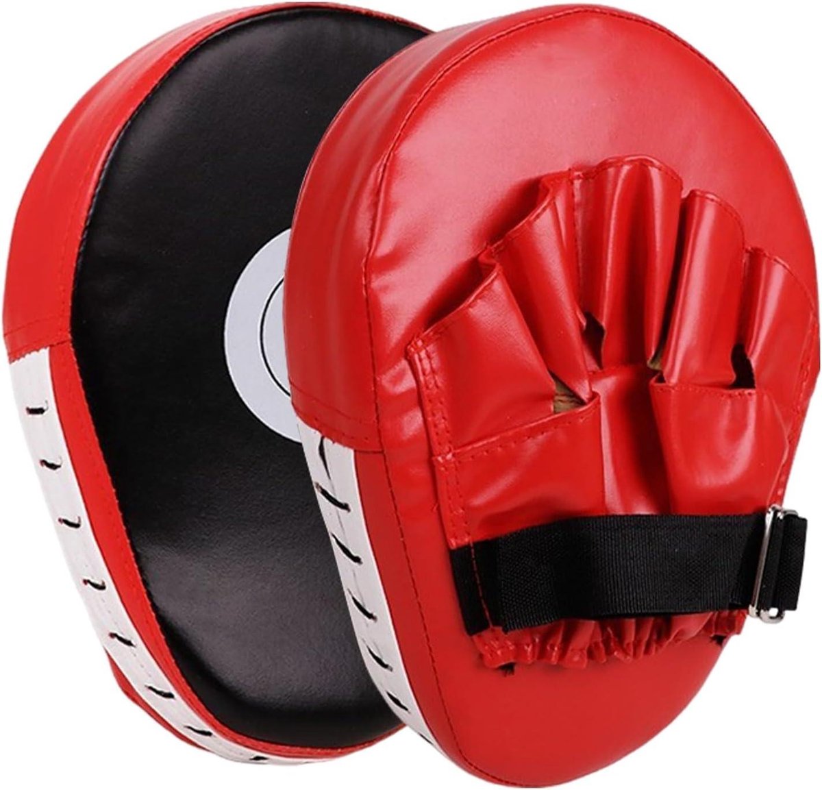 Bokspads Wanten - Gebogen Handschoenen Boksen - Vechtsport Training - Verdikte Schokabsorptie - One Size - Rood