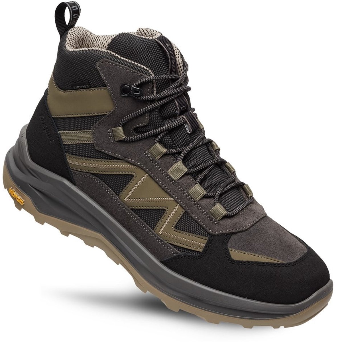 Grisport Swift Mid grijs beige wandelschoenen uni (15613-216)