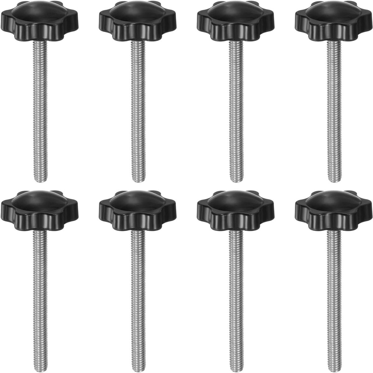8 stuks sterknoppen M6 x 70 mm schroefdraad van roestvrij staal 304