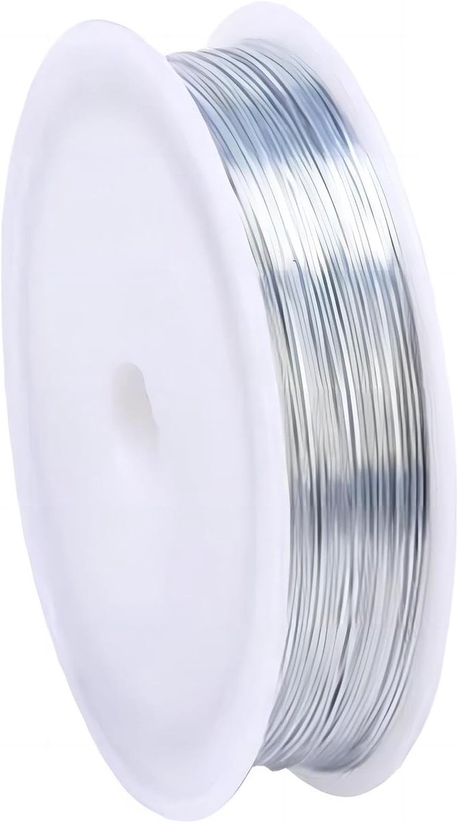 Draad voor het maken van sieraden, tarnish resistente ijzerbedrading, knutseldraad voor doe-het-zelf artistiek bloemenhandwerk, modelbouw, knutselen (kleur zilver)