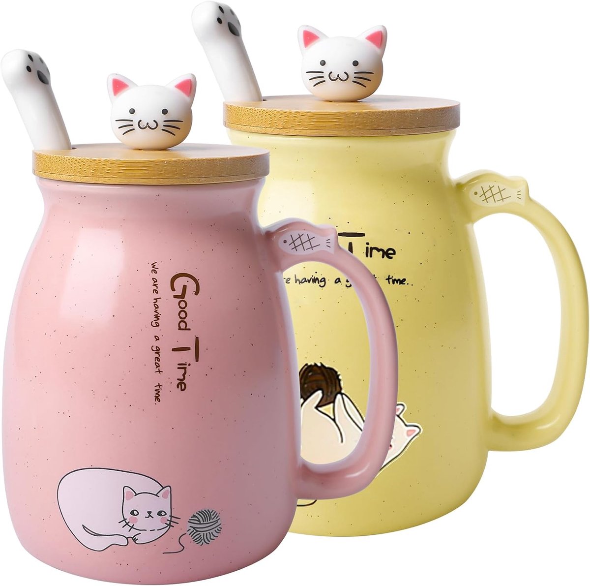 Mokken, schattige kattentheekopjes, koffiemok, van keramiek met