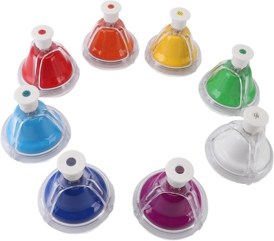 Metalen Bureaubellen Set - Handbellen Muziekset - Muziek Educatie - 8 Verschillende Tonen - 39 x 20 x 10 cm — afbeelding 3