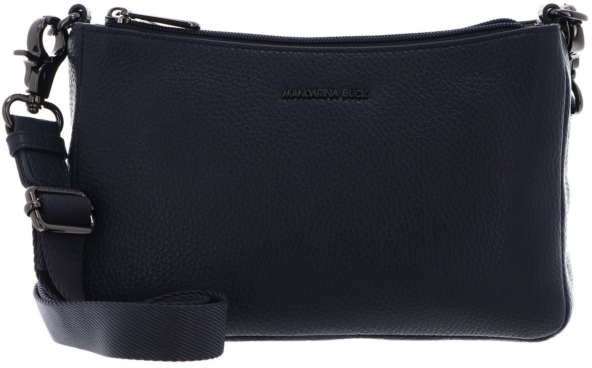 MANDARINA DUCK Leren schoudertas Mellow Leather Pochette Dress Blue donkerblauw