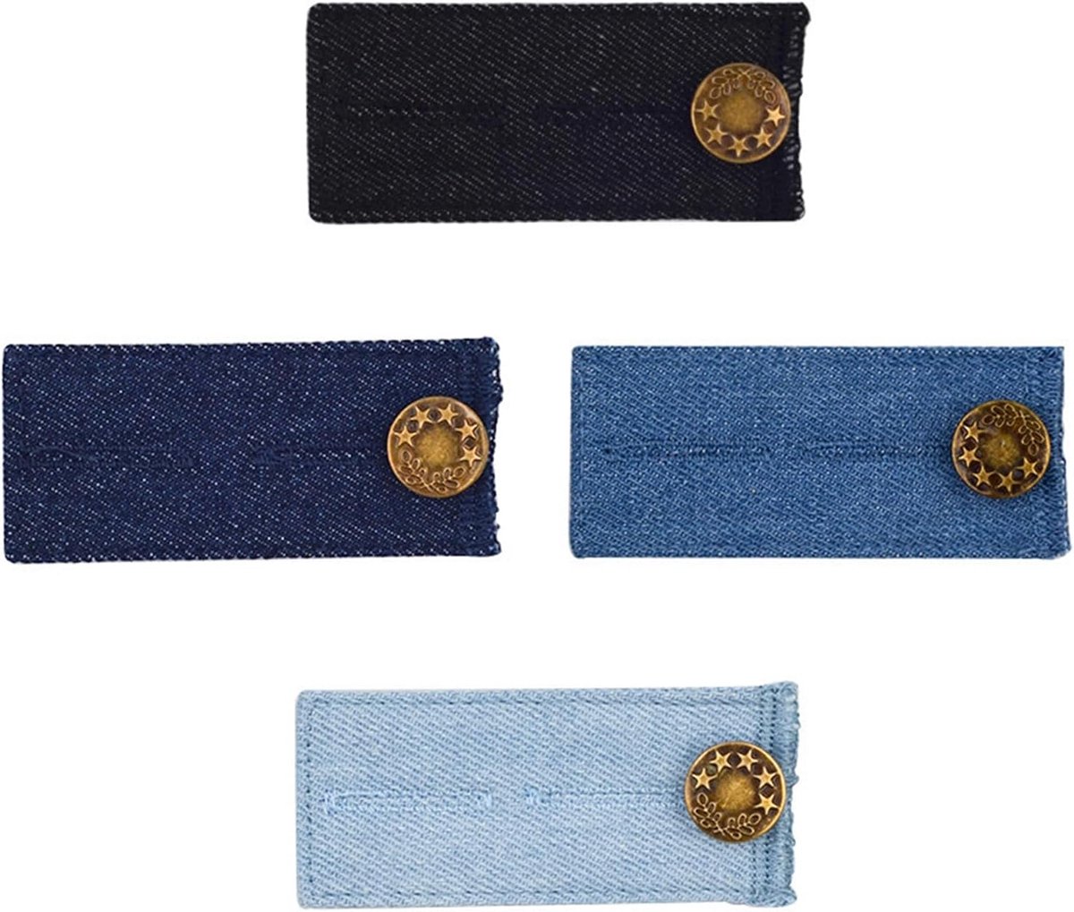 4 stuks broekbanduitbreiding, jeans taille uitbreiding knoop