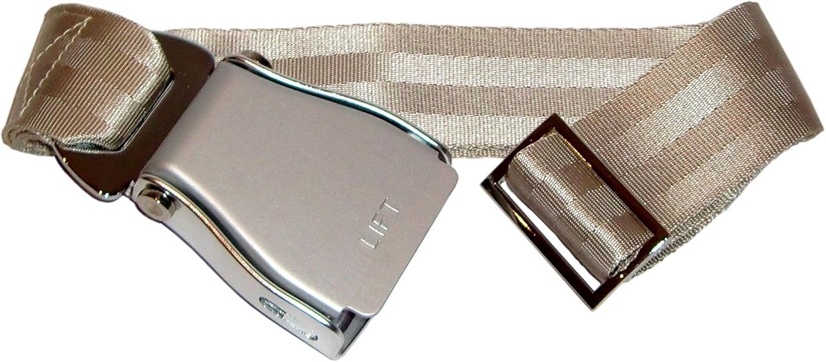 zilver/champagne Flying riem Seatbelt in lengte verstelbaar
