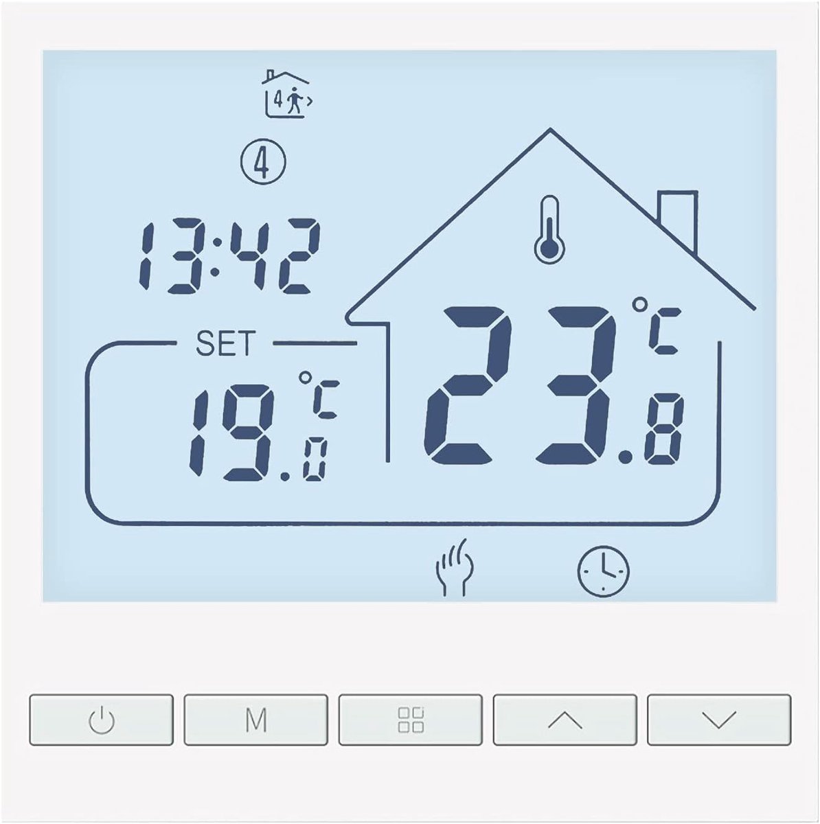 Verwarmingsthermostaat, Thermostaat Verwarmingsthermostaat Kamerthermostaat voor Waterverwarming Vloerverwarming 3A