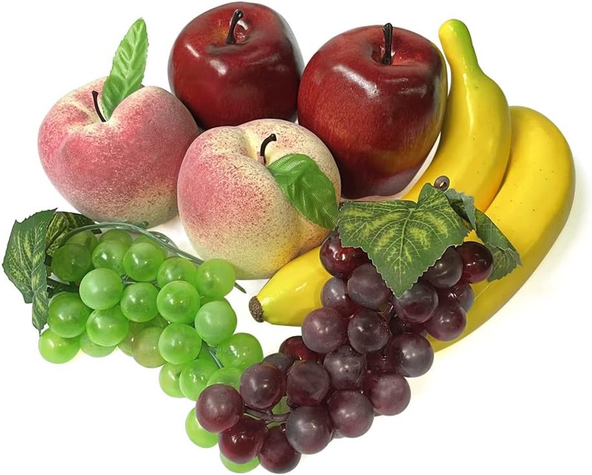 levensechte vruchten,realistisch nepfruit voor decoratie,plastic