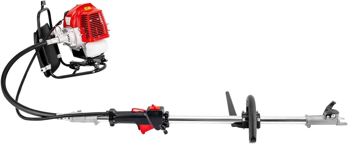 Bosmaaier 4-in-1 - Multitool Tuin - Tuinonderhoud Uitvoeren - Eenvoudig Wisselen Opzetstukken - 400 mm Snijlengte - Rood