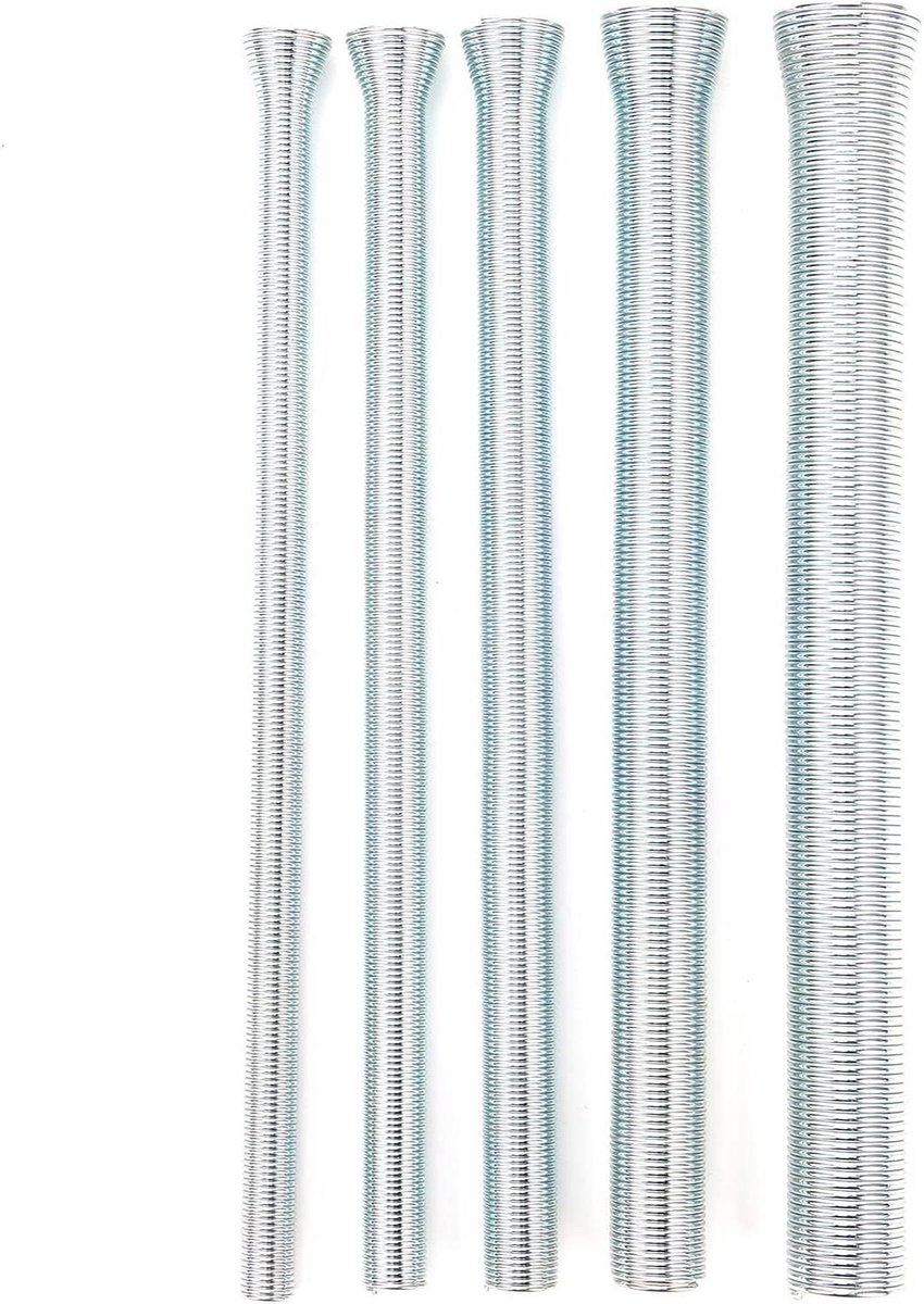 Buisbuiger Set - Buigveer Bender Veer - Buizen Precisie Buigen - Verenstaal Duurzaamheid - 5 Delig 1/4-5/8 inch - Zilver