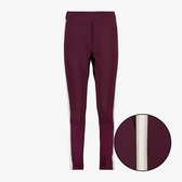 TwoDay dames broek met biezen bordeaux wit - Maat 3XL