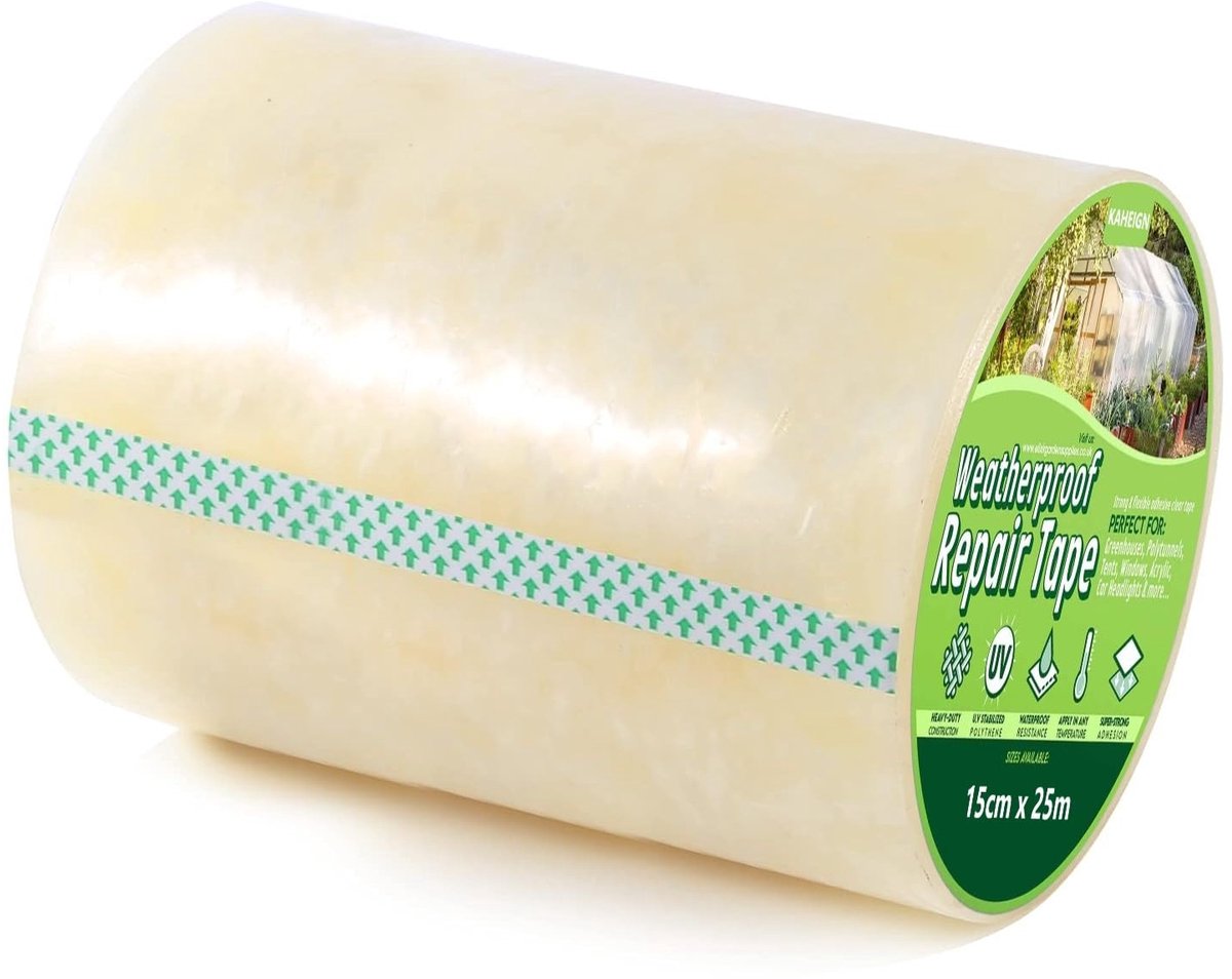 15cm x 25m Reparatietape voor Kassen, UV-bestendige Polyethyleen Film voor Polytunnel en Kassen Seams