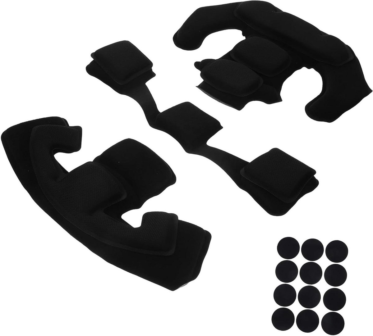 Helm Pad Vervangingskit - Helm Kussens - Helm Comfort - Schokabsorberend Schuim - 37X27X3CM - Zwart