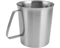 Melkopschuimkan Roestvrij Staal - Melkbeker Barista - Koffie Maken - Professioneel Ontwerp - 1000 ml - Zilver