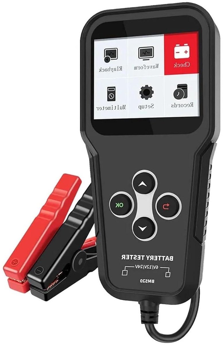 Accu Belastingstester - Accu Analysator - Voertuigonderhoud - 6V 12V 24V Compatibel - 1 kg - Zwart