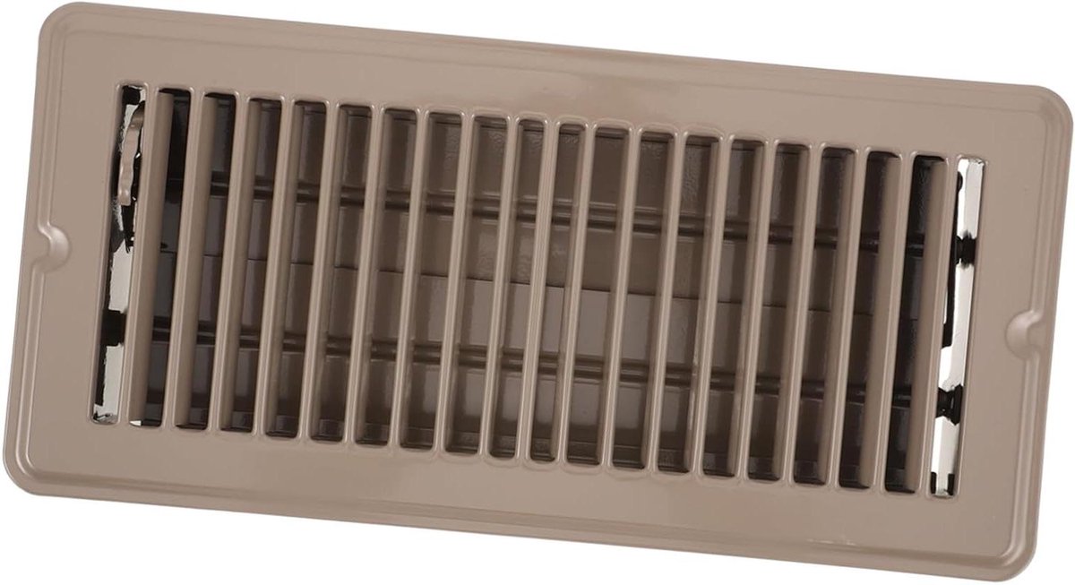 Metalen Ventilatierooster - Vloerrooster Afdekking - Luchtstroom Beheer - Geluidsreductie - 29 x 14 x 3.3 cm - Donkerbruin